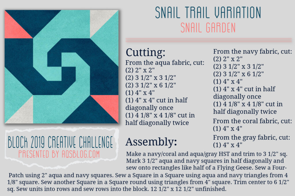 snail trail block variation