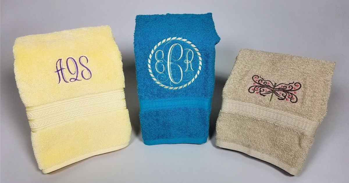 machine embroidery towels